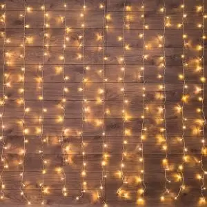 Гирлянда Светодиодная Дождь 3х2м 240 LED, прозрачный ПВХ, с контроллером, теплое белое свечение NEON-NIGHT