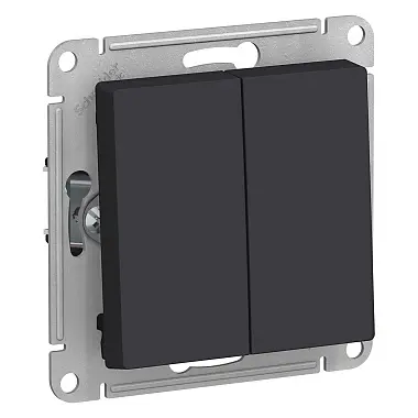 Переключатель 10А 2кл с/у антрацит AtlasDesign Schneider Electric