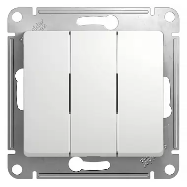 Выключатель 10А 3кл с/у бел механизм Glossa Schneider Electric (1/20)