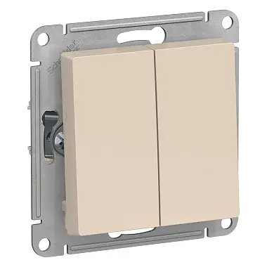 Переключатель 10А 2кл с/у бежевый AtlasDesign Schneider Electric (1/20)