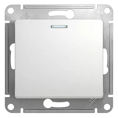 Переключатель 10А 1кл с подсв с/у бел механизм Glossa Schneider Electric (1/20)