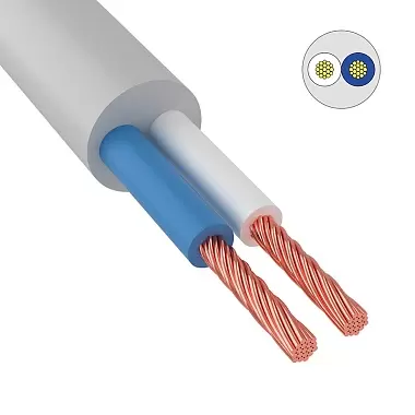 Провод ПВС 2x0,75мм², 200м белый ГОСТ (ККЗ)
