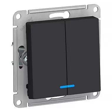 Выключатель 10А 2кл с подсв с/у антрацит AtlasDesign Schneider Electric (1/5)