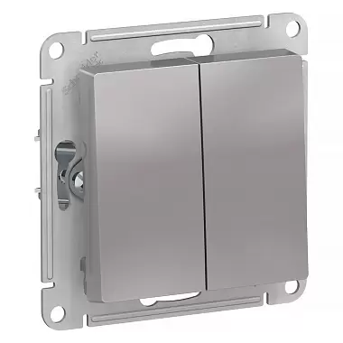 Выключатель 10А 2кл с/у алюминий AtlasDesign Schneider Electric (1/10)